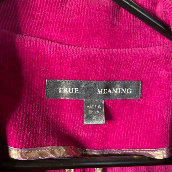 True Meaning Fuschia Corduroy Jacket - Picture 3 of 3